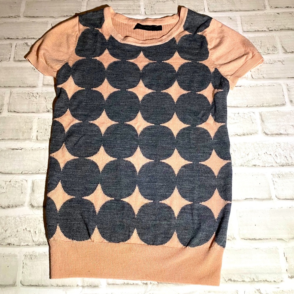 The Limited Wool Top Pink and Grey - Size M